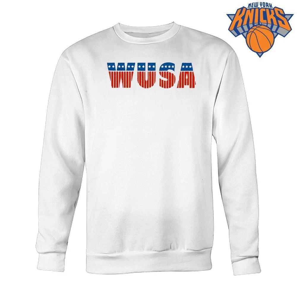 WUSA Patriotic Star and Stripes Block Lettering shirt
