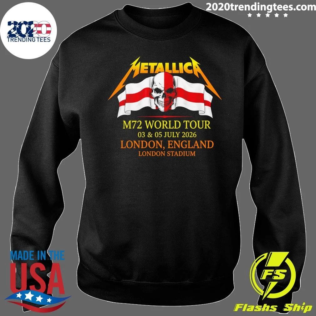 Metallica M72 World Tour 03 & 05 July 2026 London, England London Stadium Shirt