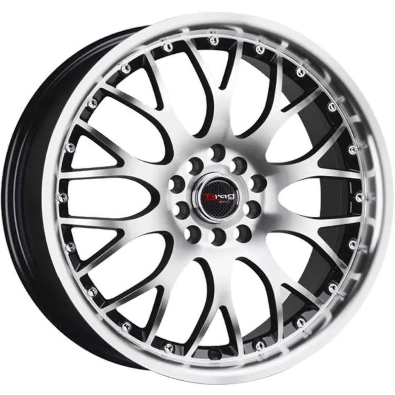 Drag Wheels DR19 Gloss Black Machined Spoke Faces & Lip 17×7.5 | 5×100/5×114.3 (DR191775054573GBM)