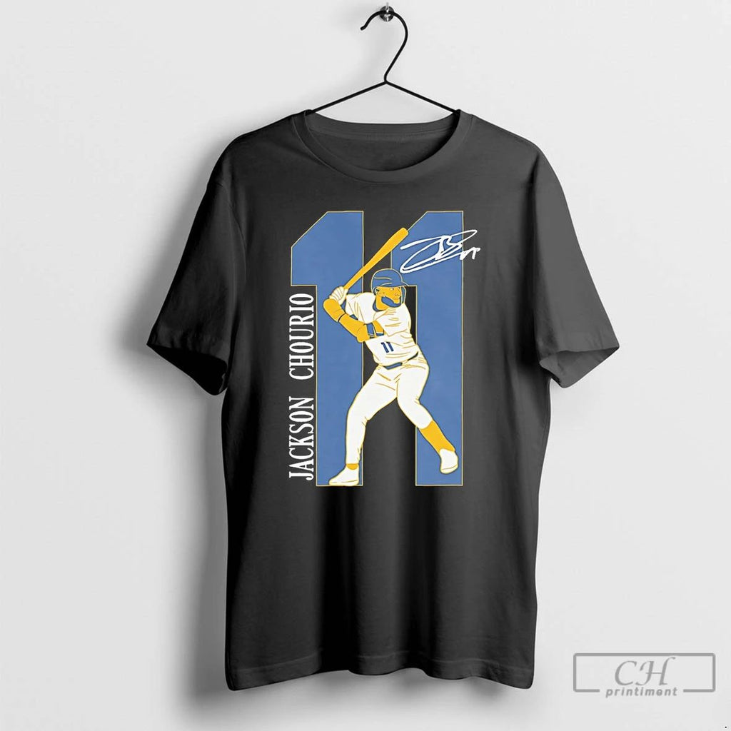 Classic Jackson Chourio Milwaukee Brewers Swing Signature T Shirts Hoodie Longsleeve