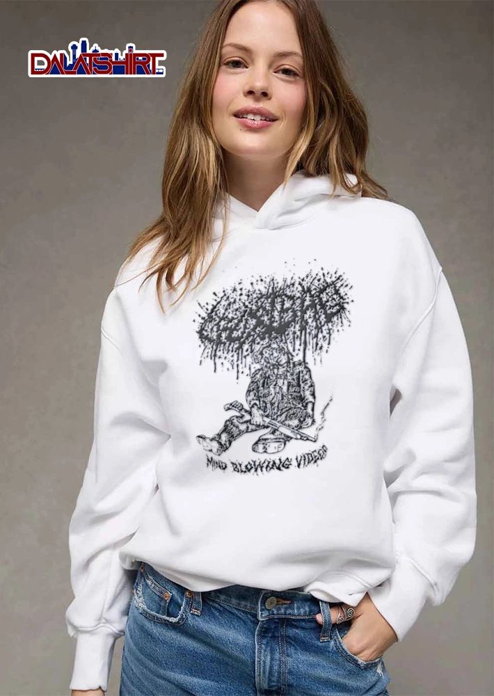 Mind Blowing Videos man sitting holding shotgun illustration shirt