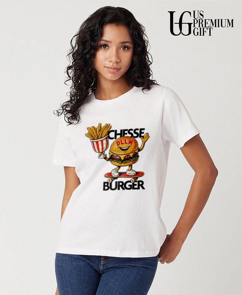 Skateboarder Hamburger Fast Food Chesse DLLM Burger shirt