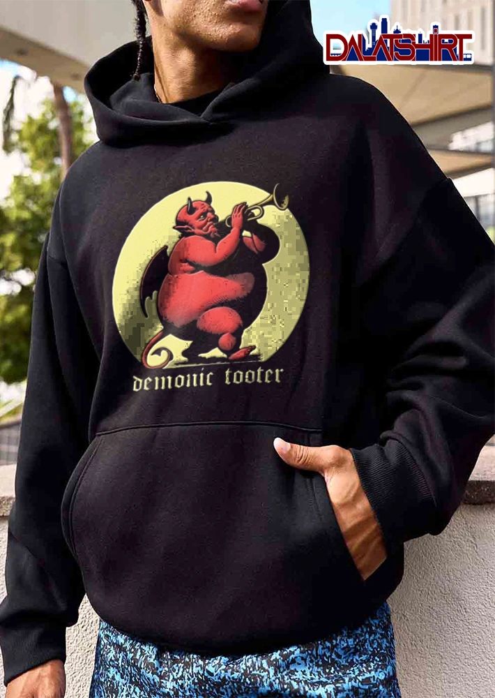 Demonic Tooter red devil playing trumpet shirt