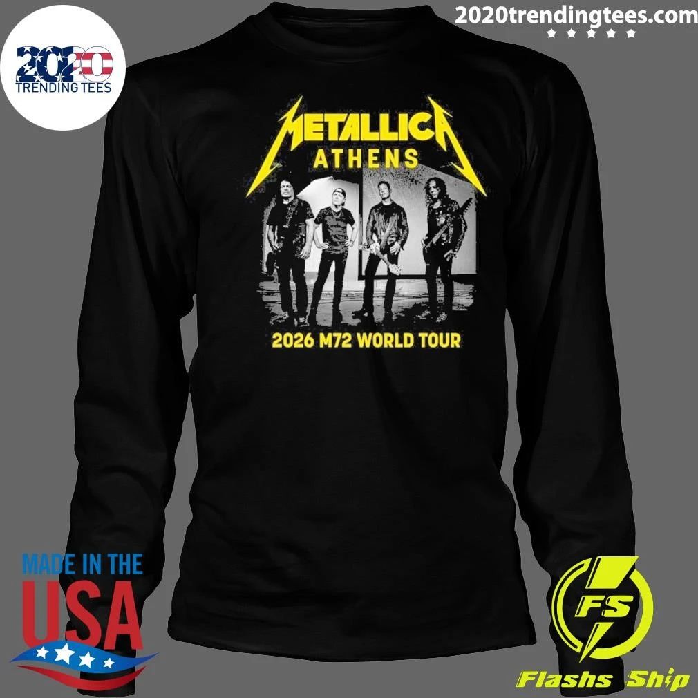 Metallica M72 Athens, Greece 2026 Band Members World Tour Shirt