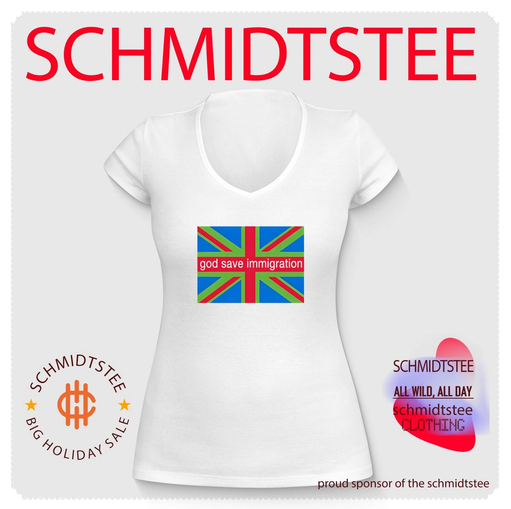 God Save Immigration British Flag political protest shirt