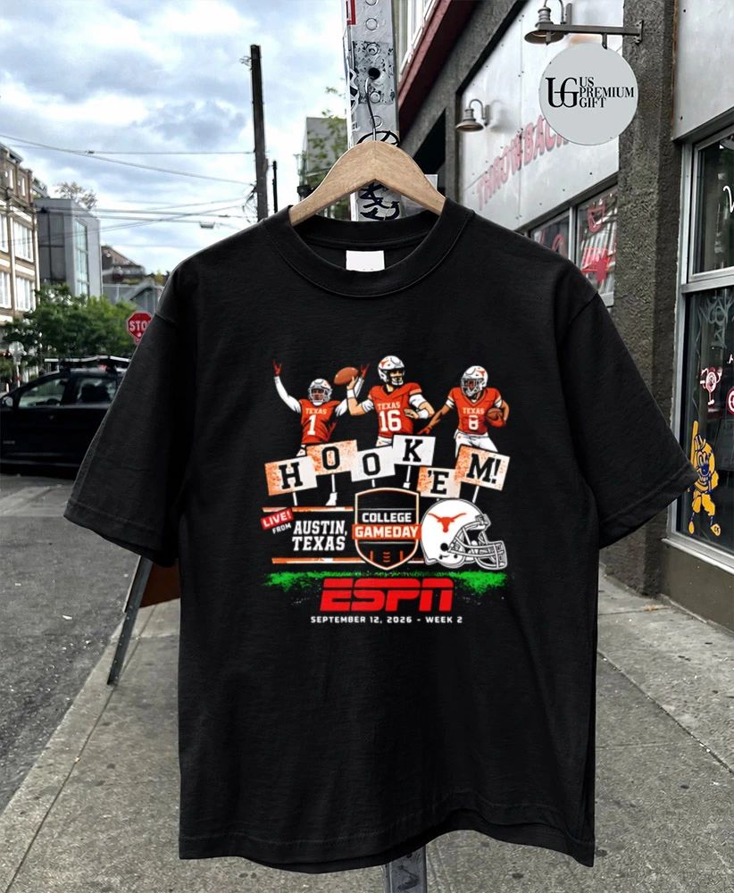 Texas Longhorns trio ESPN College Gameday Austin 2026 shirt
