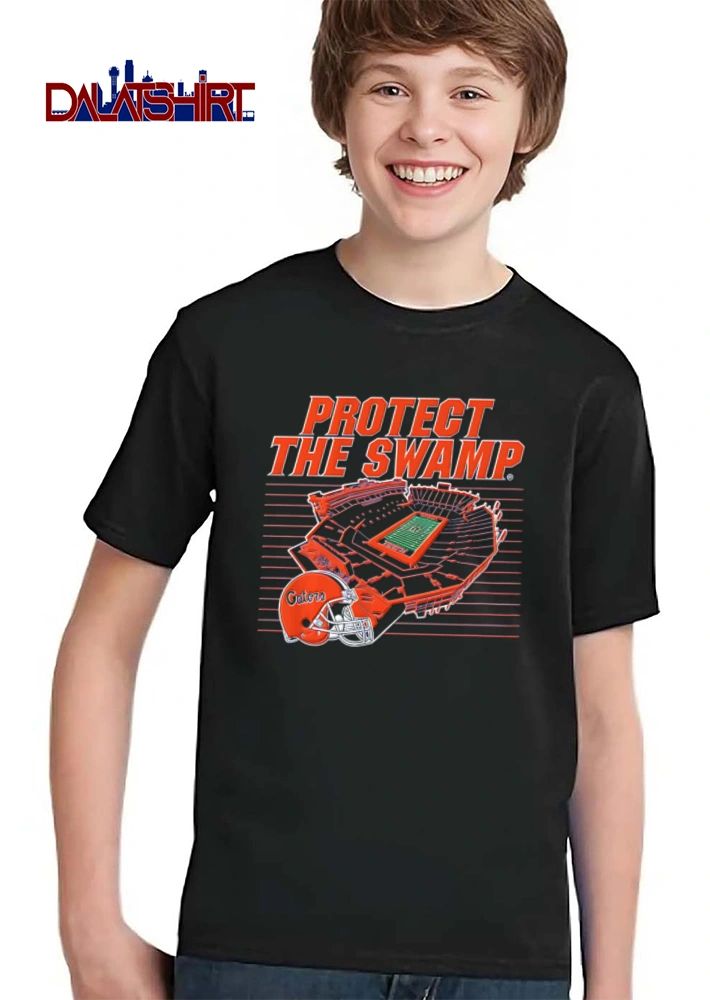 Florida Gators Protect THE Swamp football stadium helmet orange blue shirt