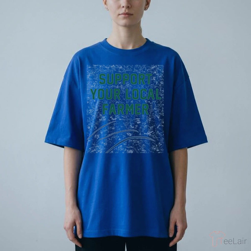 Support Your Local Farmer Vintage Blue T-Shirt