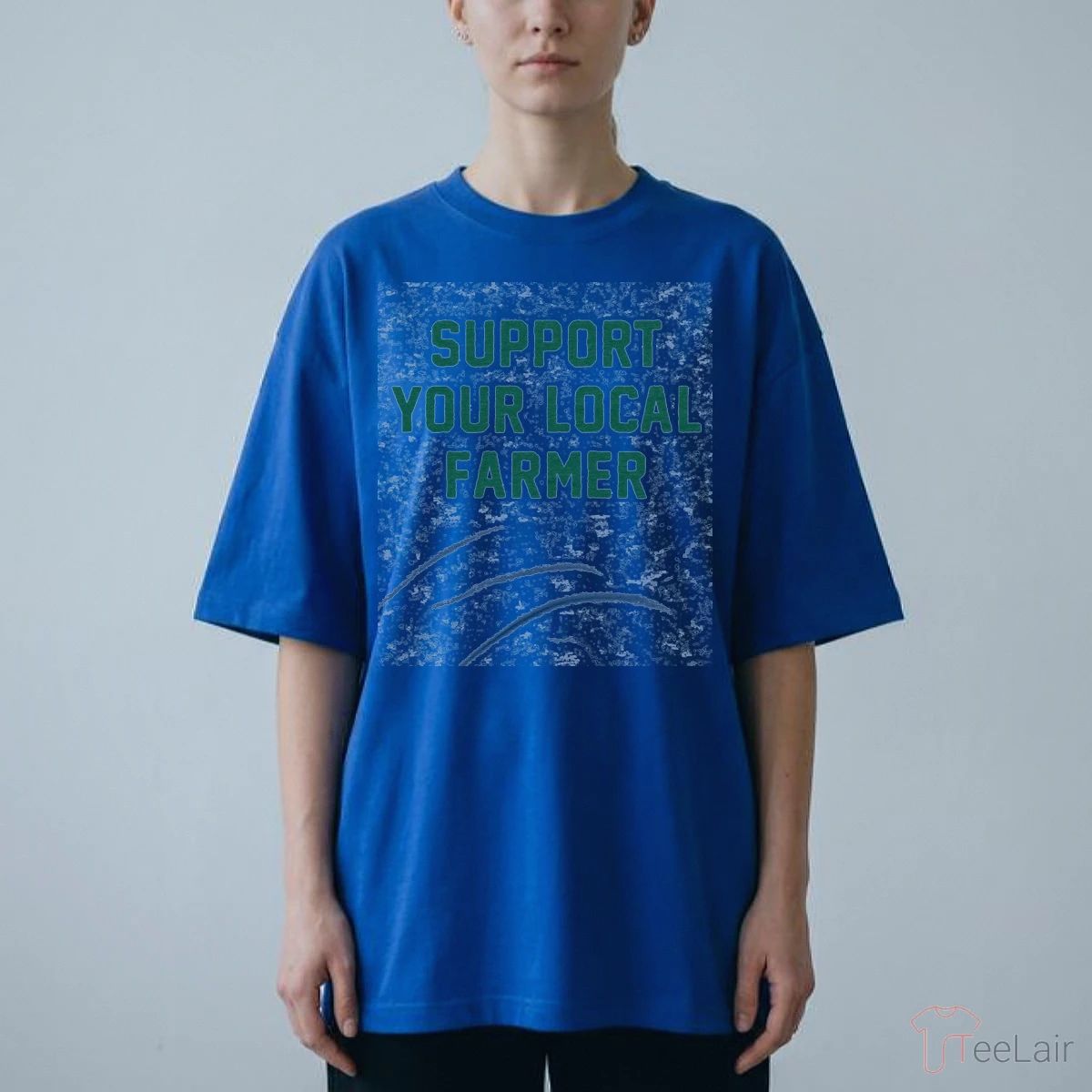 Support Your Local Farmer Vintage Blue T-Shirt