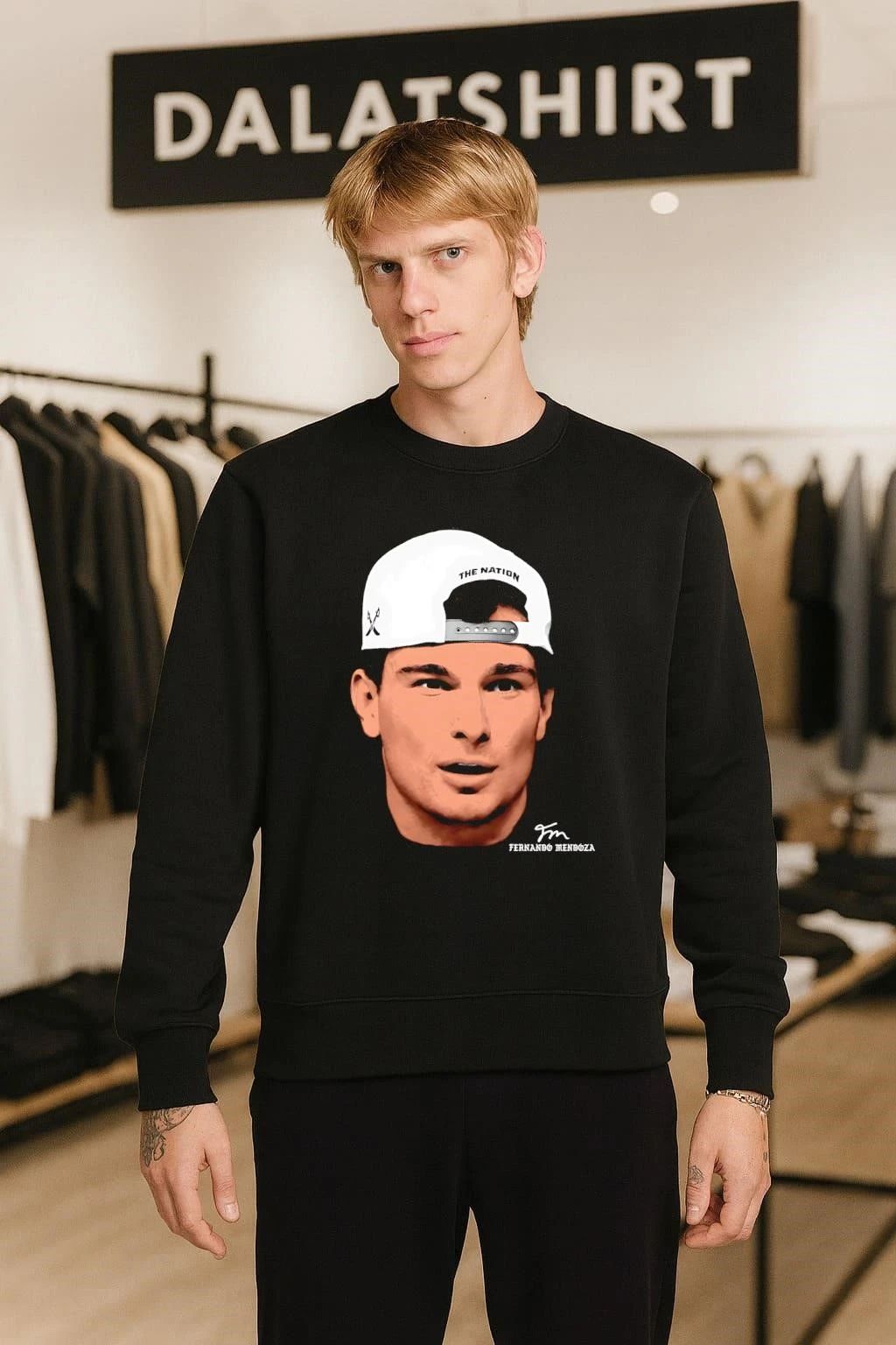 The Nation Fernando Mendoza Baseball Cap Portrait Graphic shirt