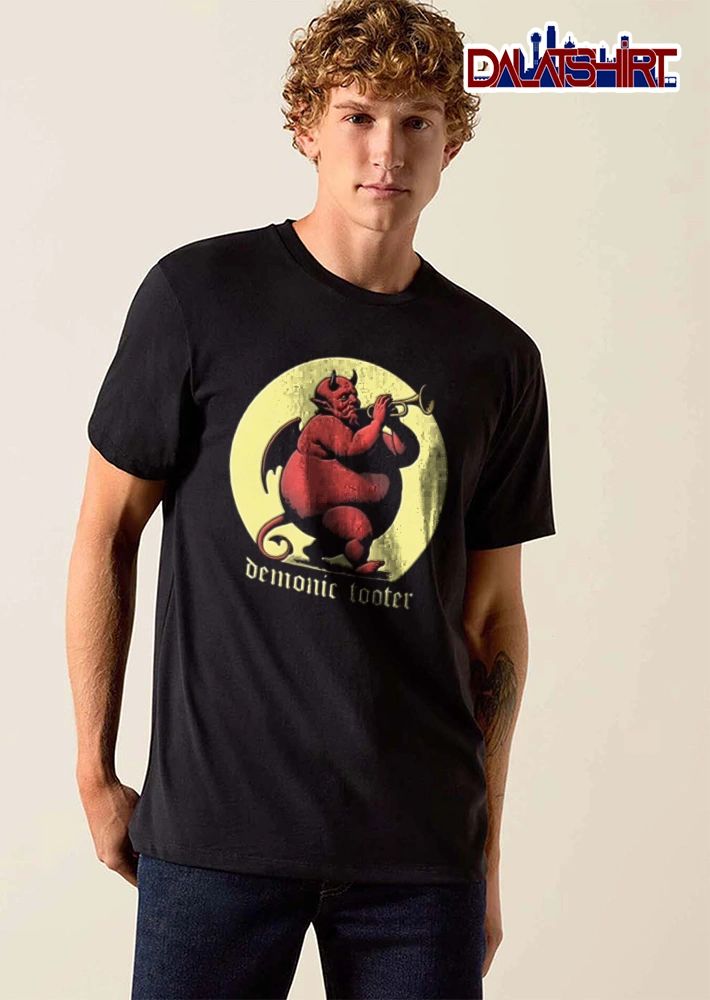 Demonic Tooter red devil playing trumpet shirt