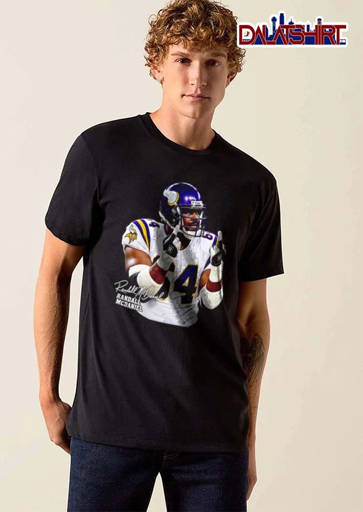 Minnesota Vikings Randall Ed Mcdaniel football player middle finger helmet shirt