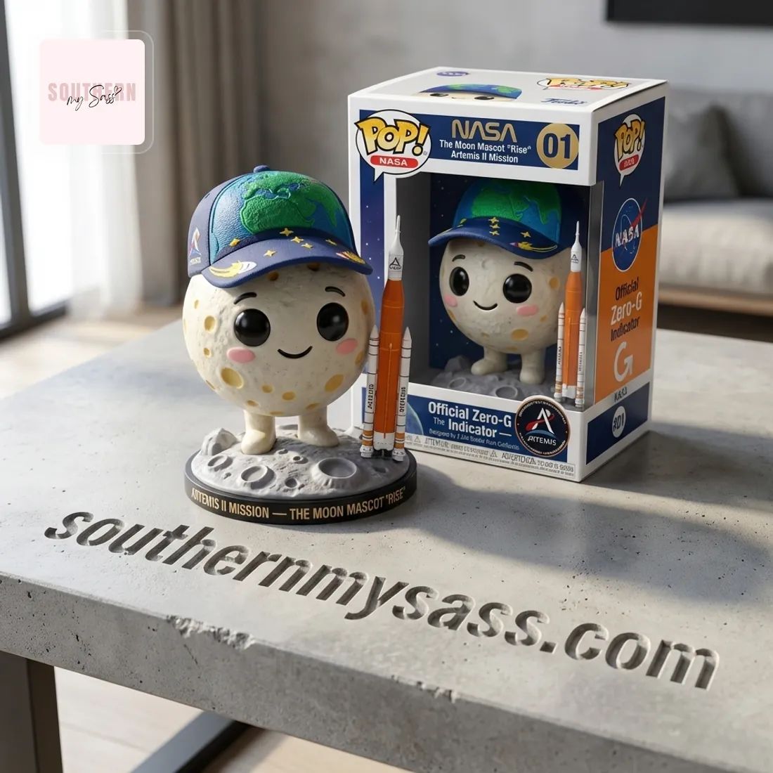 Nasa Artemis Ii Mission The Moon Mascot Rise Funko Pop Figure Doll