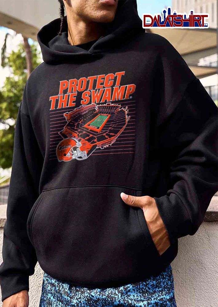 Florida Gators Protect THE Swamp football stadium helmet orange blue shirt