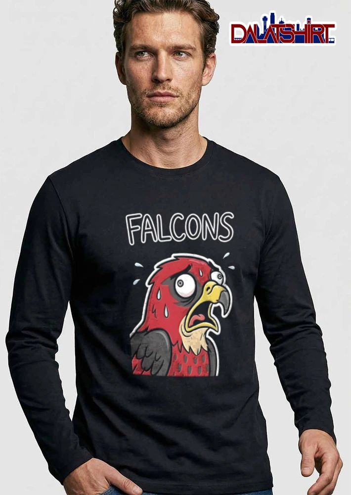 Atlanta Falcons sweating falcon bird cartoon style meme shirt