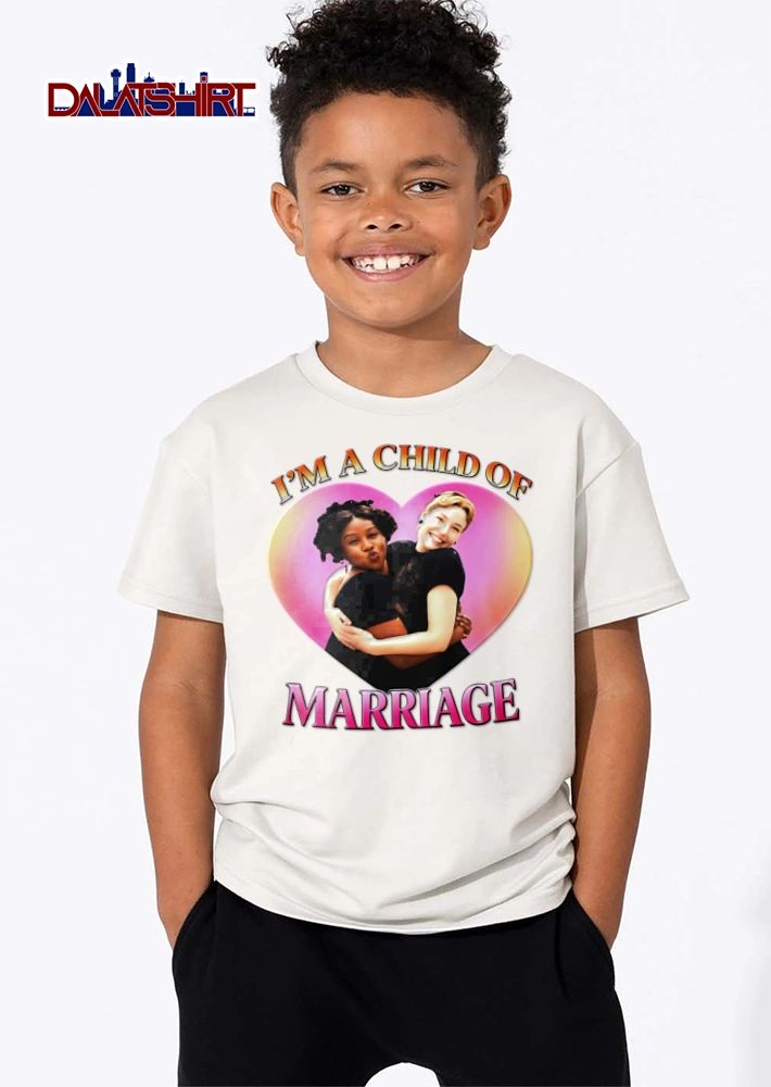 I Am A Child Of Marriage two women hugging inside heart shirt