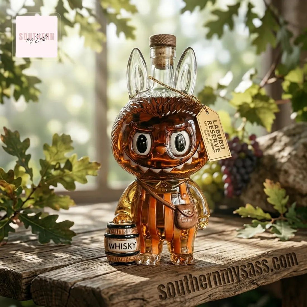 Labubu Limited Edition Collectible Glass Whiskey Bottle