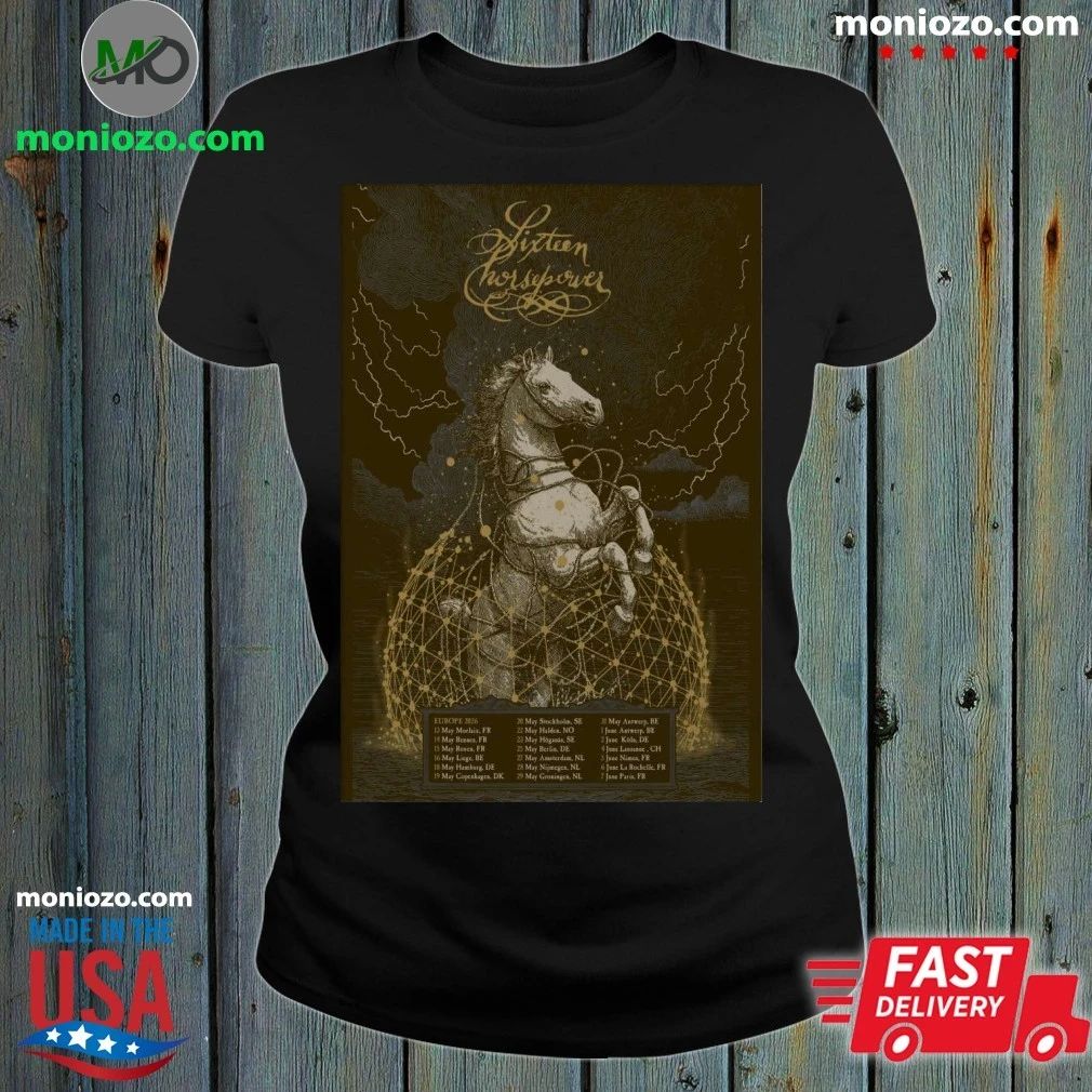 Original Sixteen Horsepower 2026 EU Tour Poster Shirt