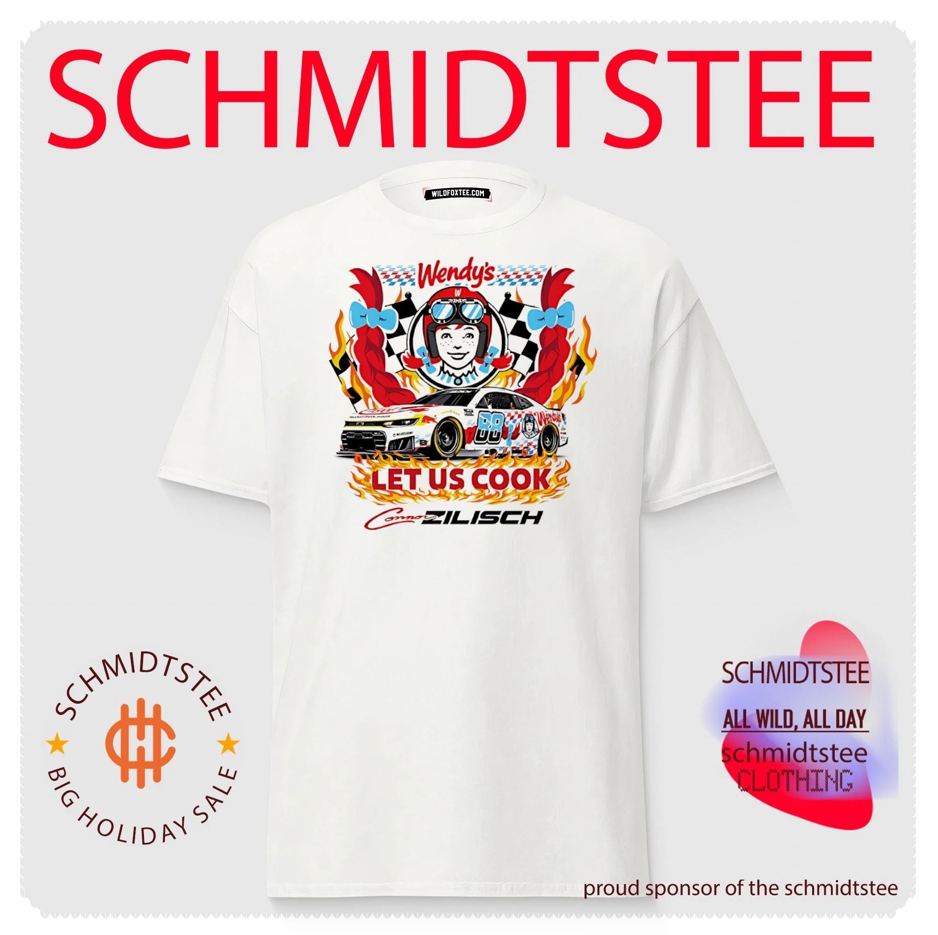 Connor Zilisch x Wendy’s Let us cook race car shirt