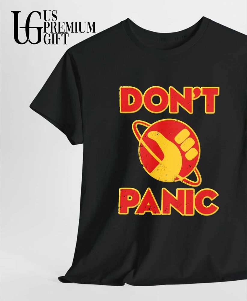 Don’t Panic thumb signal planet space shirt