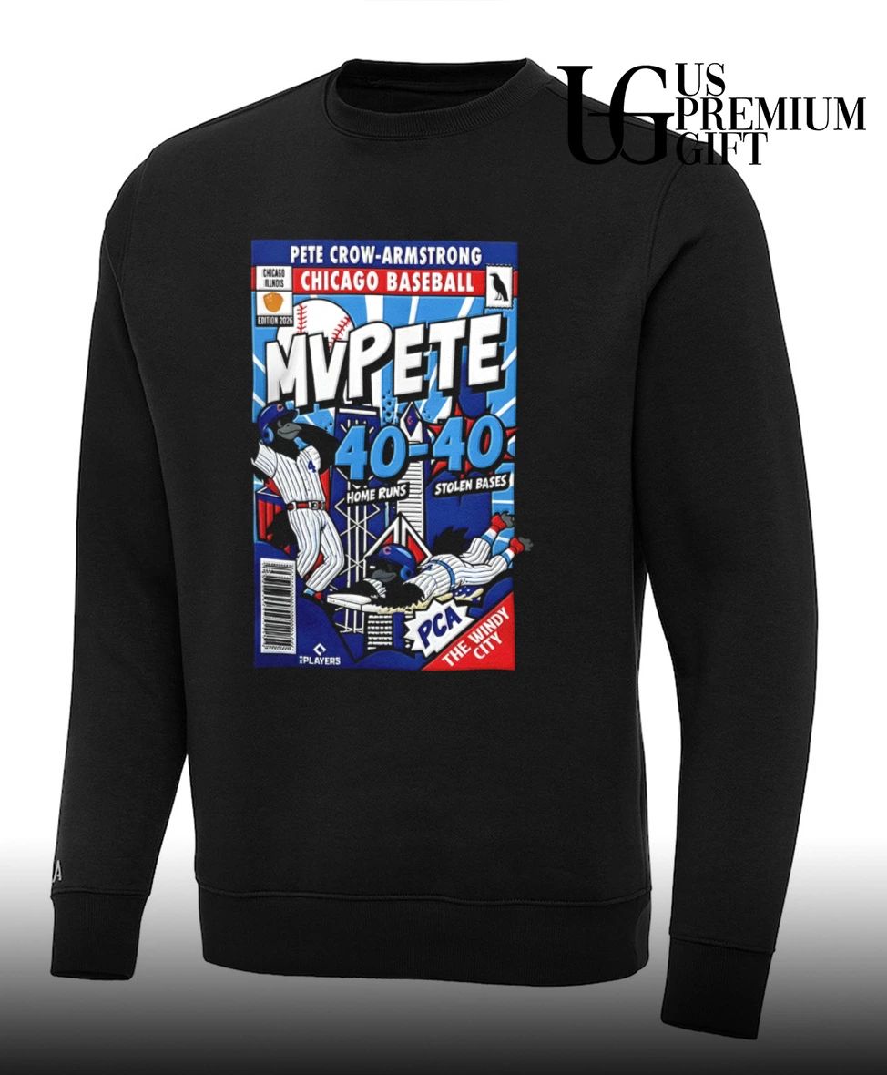 Chicago Cubs Pete Crow-Armstrong 40-40 Chicago Cubs comic shirt
