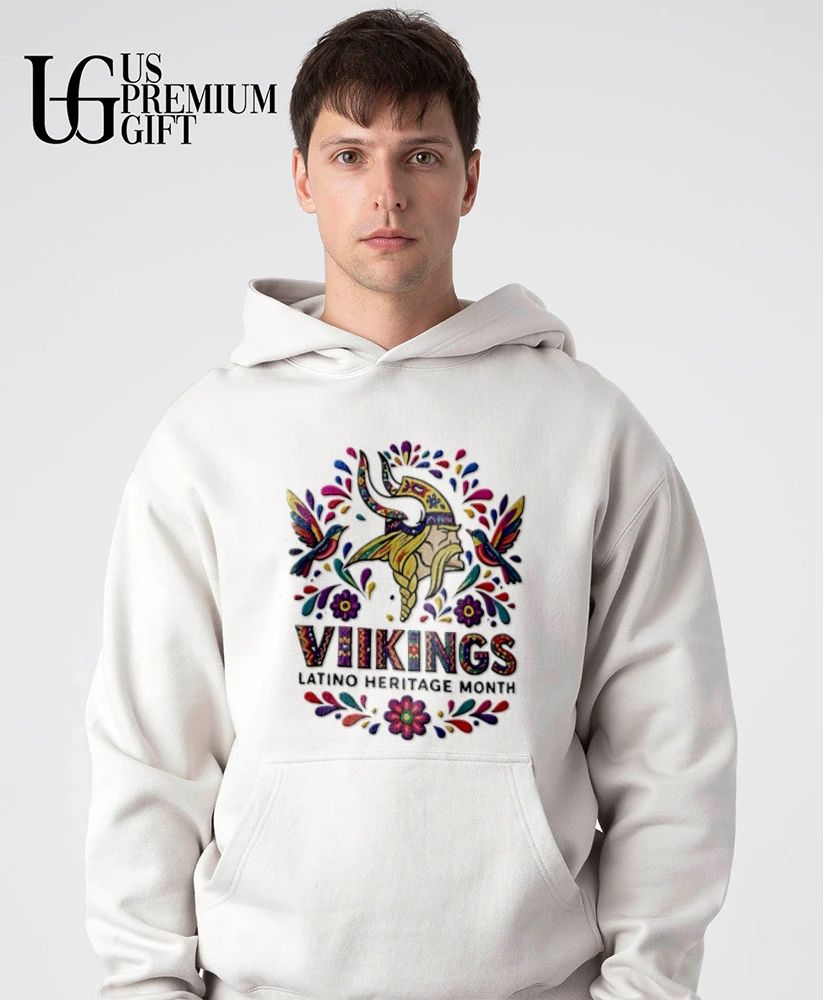 Minnesota Vikings Latino Heritage Month Viking Hummingbirds Floral Folk shirt
