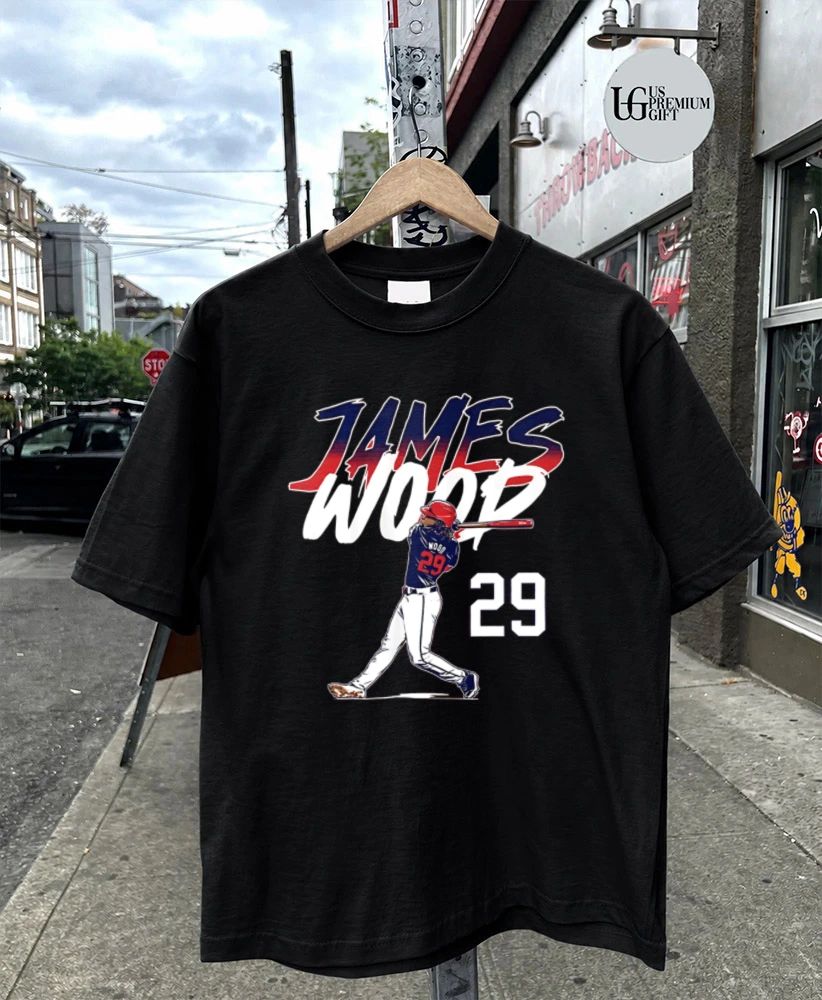 James Wood Washington Nationals baseball slugger swing number shirt