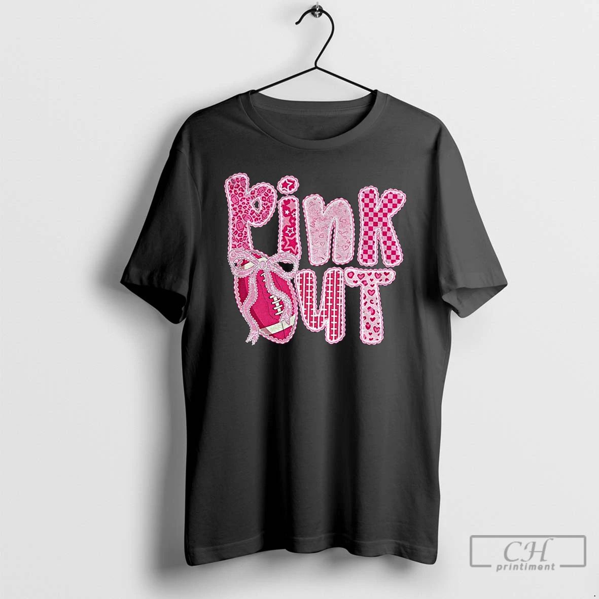 Coquette Lace Football Pink Out Breast Cancer Awareness Preppy Ribbon T Shirts