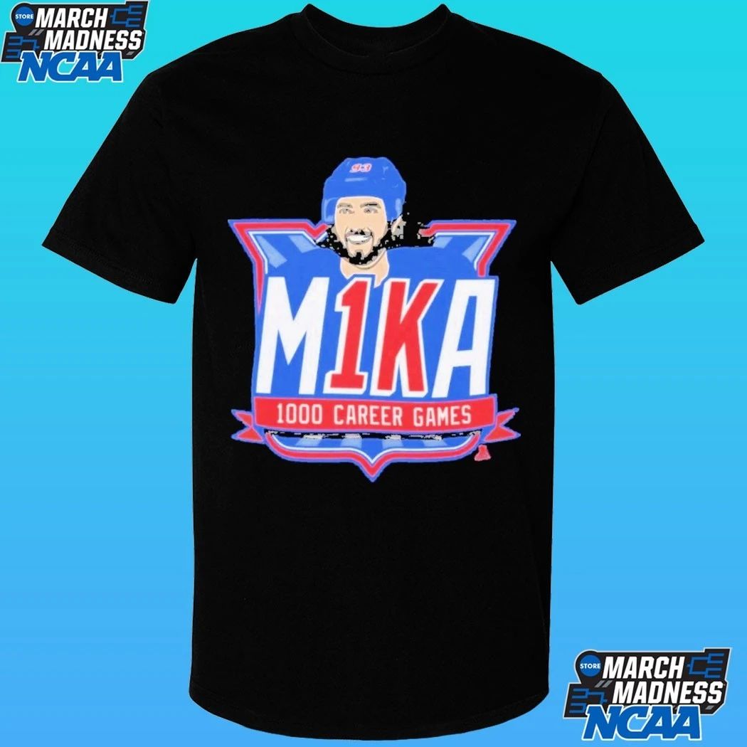 Mika Zibanejad M1KA 1000 Career Games New York Rangers Shirt