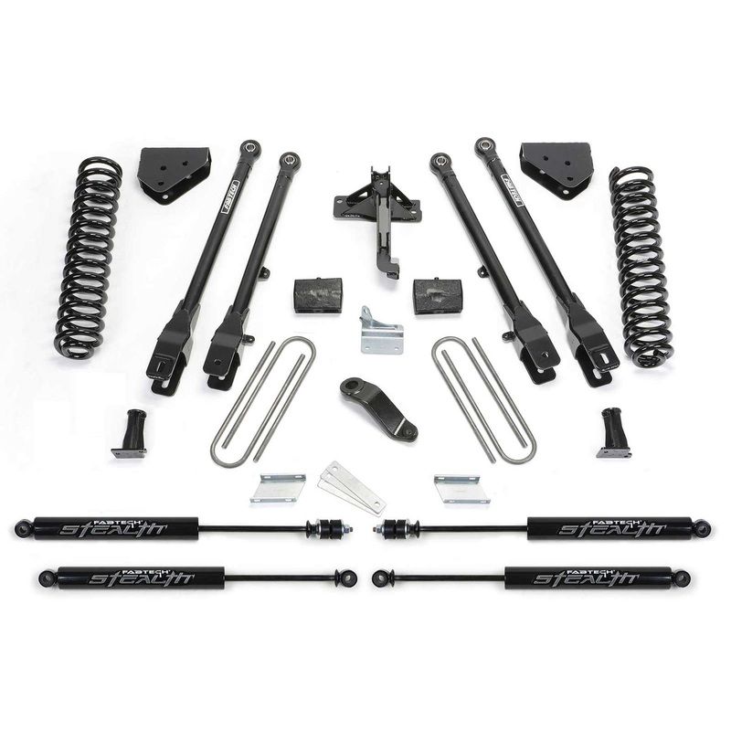 Fabtech 6″ 4 Link System w/Stealth Shocks Kit for 2008-2016 Ford F250 Super Duty 4WD w/6″ lift 8-Lug