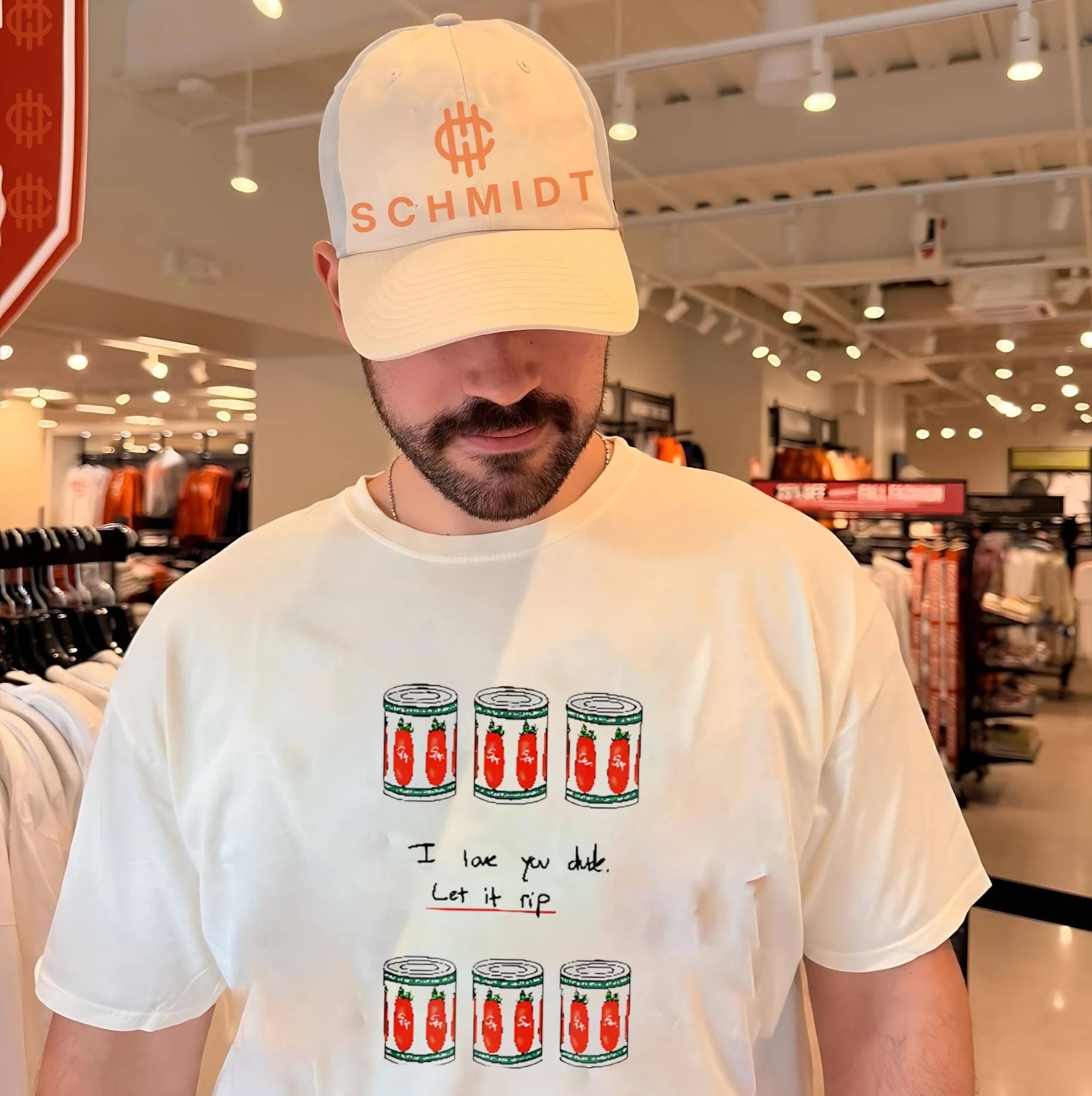 I Love You Dude Let It Rip Tomato Cans funny food shirt