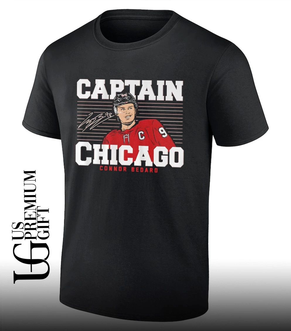 Captain Chicago Connor Bedard Chicago Blackhawks hockey signature shirt