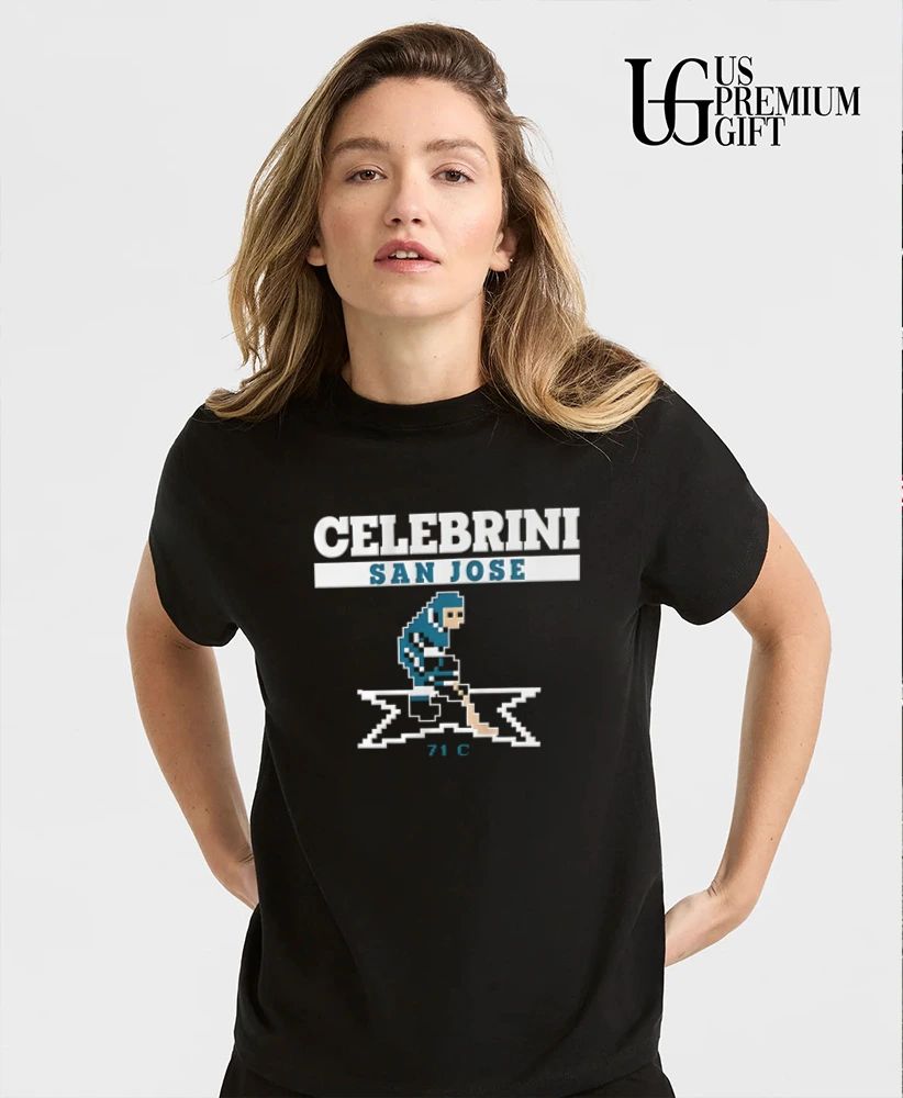 Macklin Celebrini San Jose Sharks hockey 71C pixel shirt