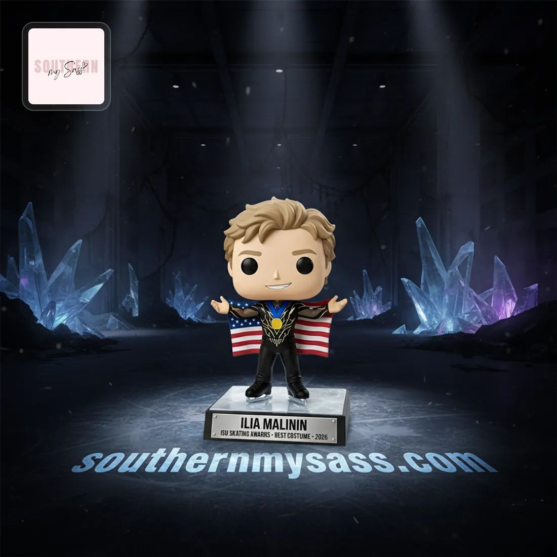 Ilia Malinin Team USA 2026 ISU Skating Awards Collectible Pop Figure Doll