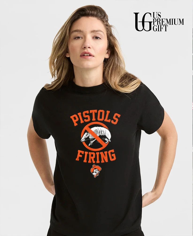 Pistols Firing Oklahoma State Cowboys football logo shirt