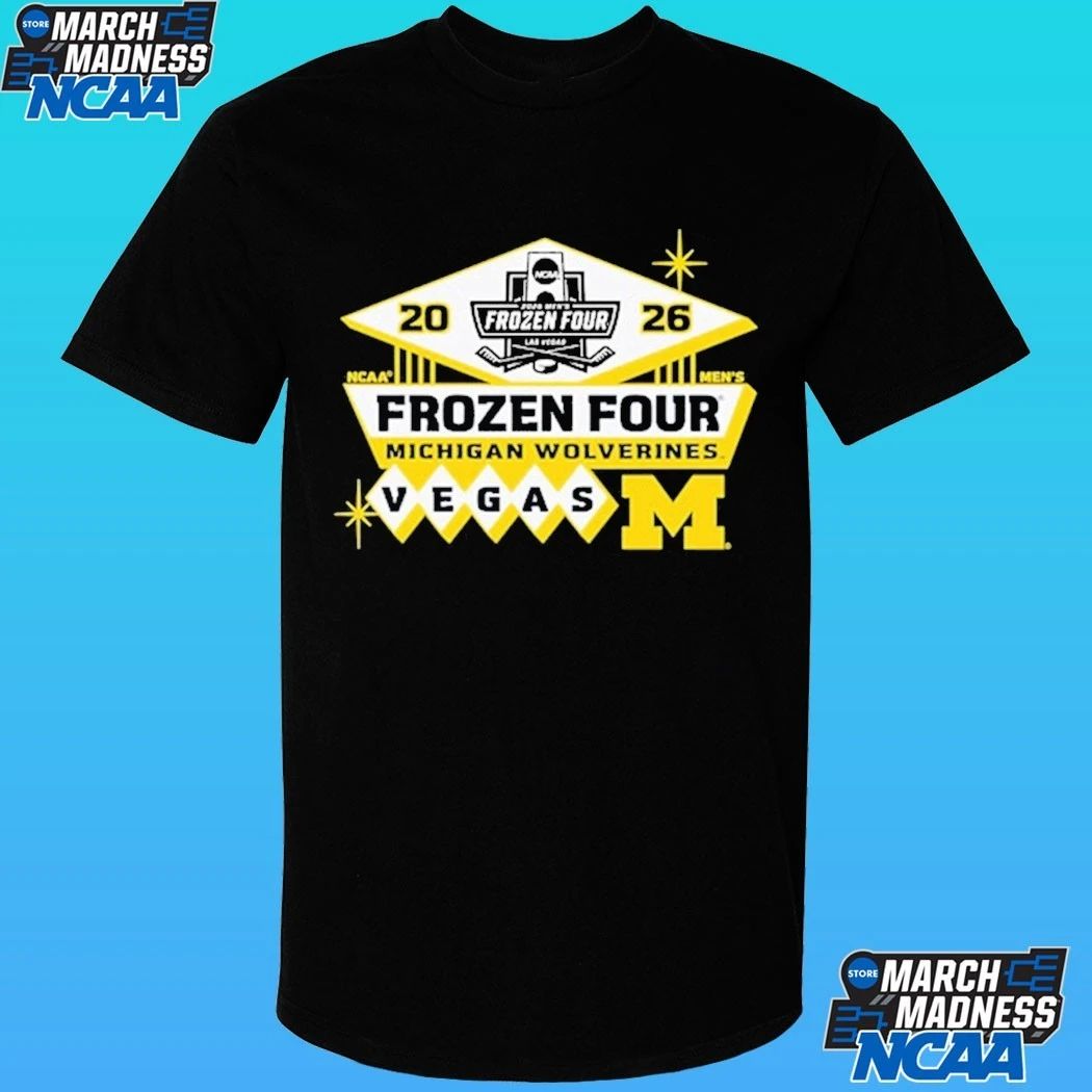 Michigan Wolverines Men’s Hockey Frozen Four Vegas 2026 Shirt