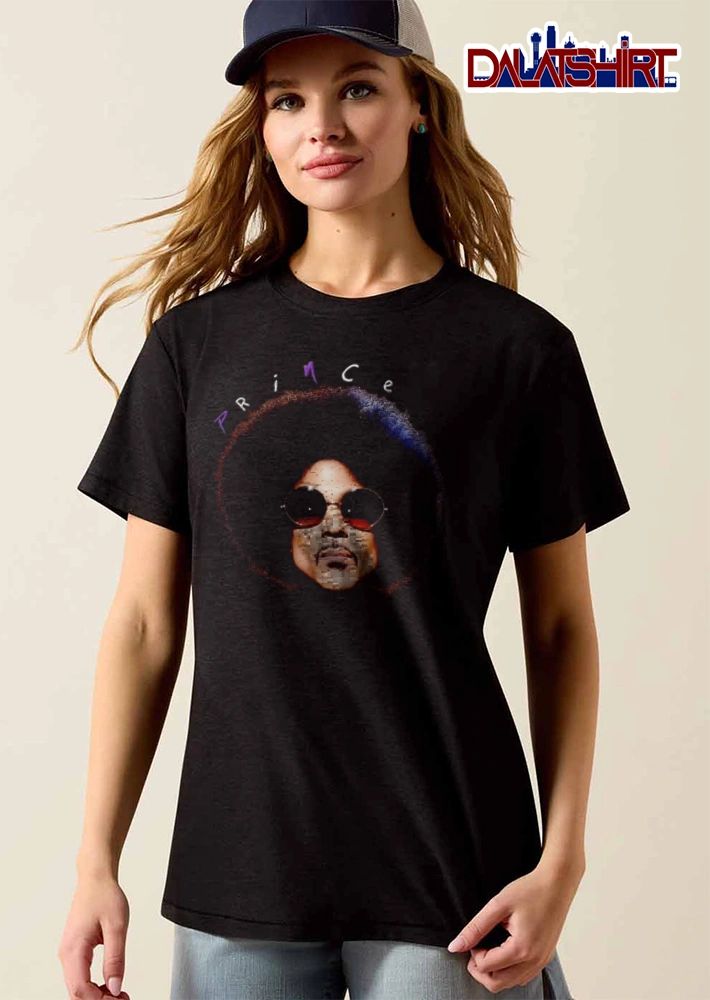 Prince afro sunglasses portrait style shirt