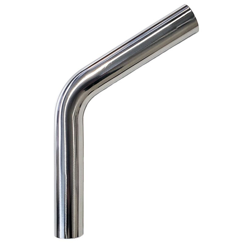 2.250″ OD 16ga 60 Mandrel Bend – Polished OD – 6061 Aluminum – (3.375″ CLR / 6.000″ Legs)