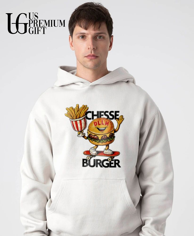 Skateboarder Hamburger Fast Food Chesse DLLM Burger shirt