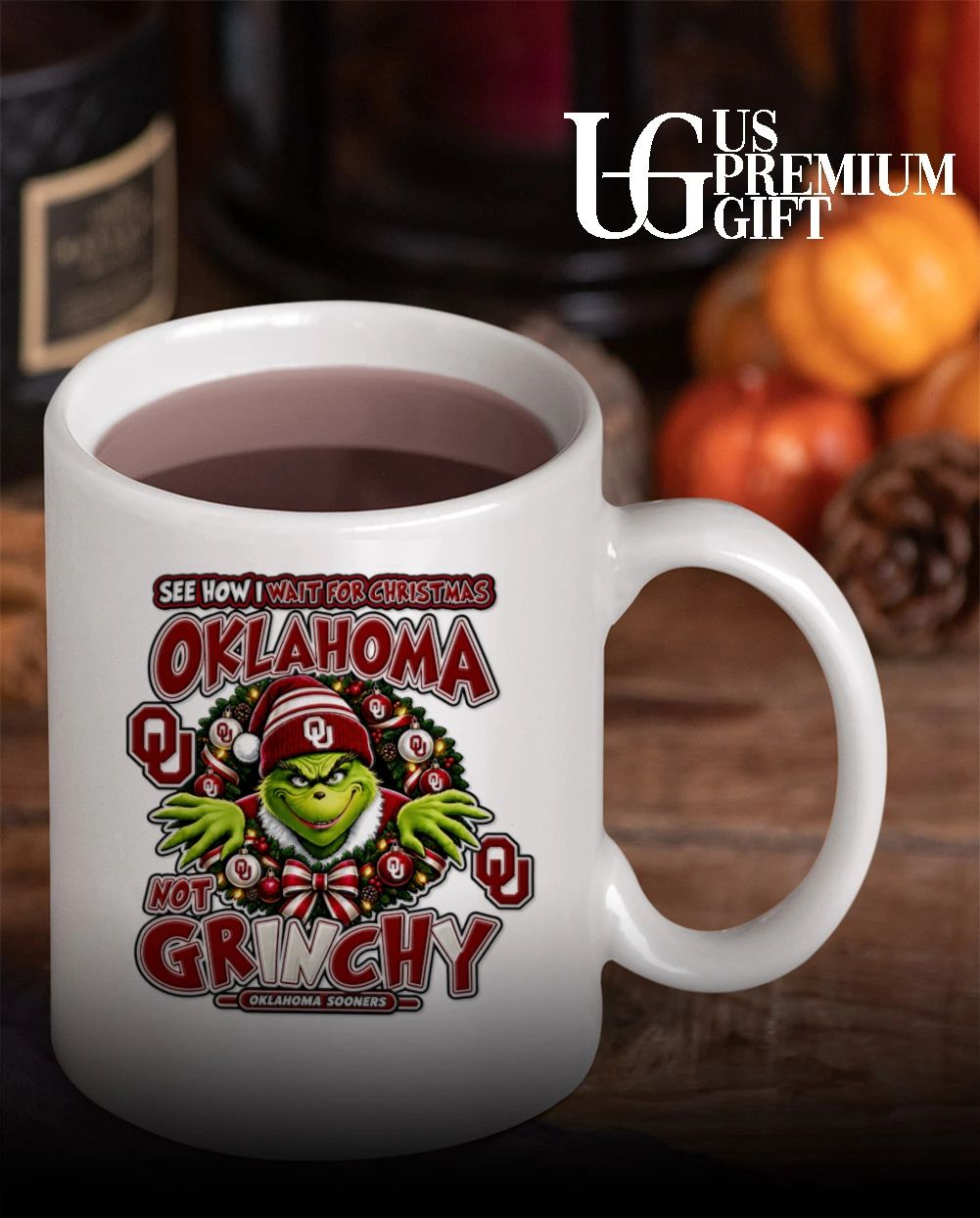 Grinch Oklahoma Sooners Christmas See How I Wait For Christmas Not Grinchy shirt