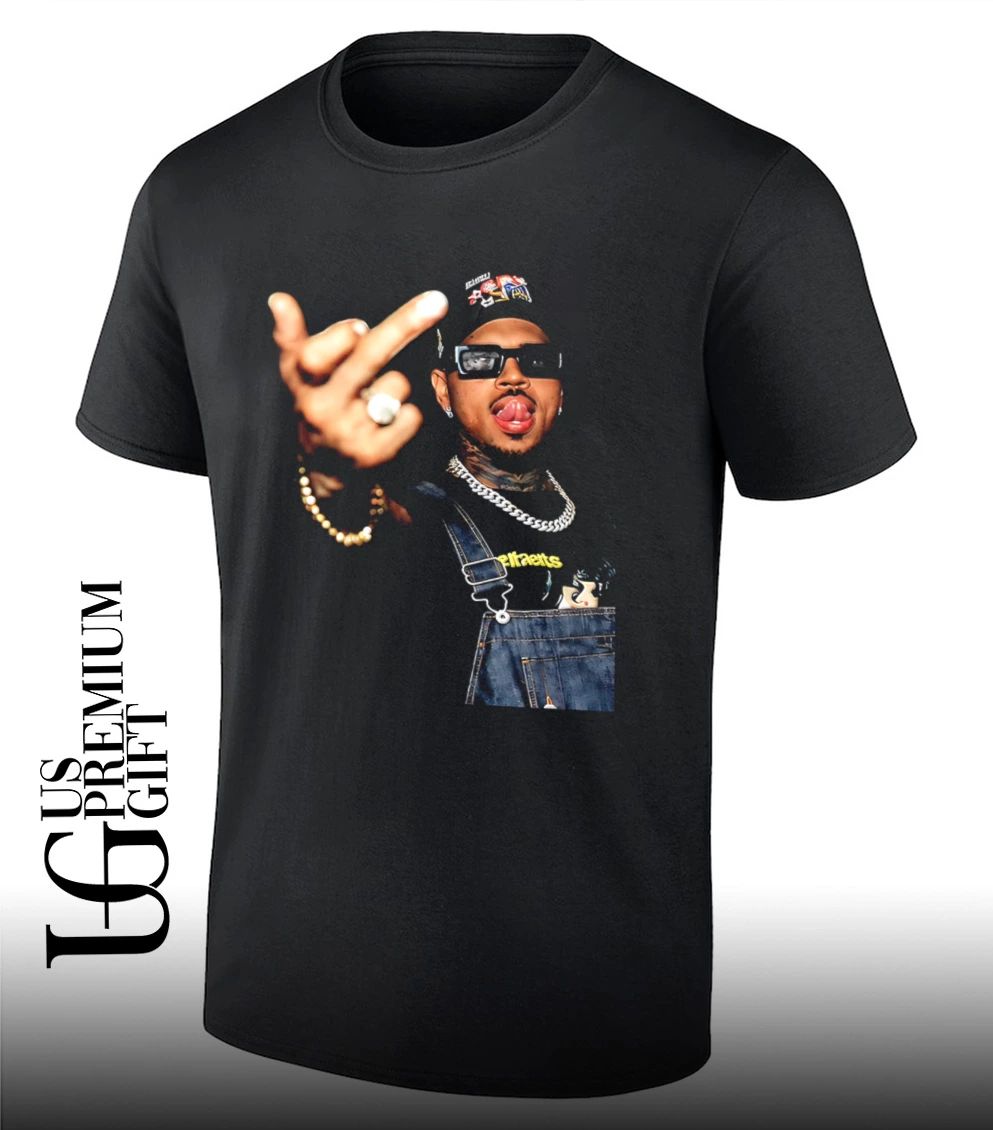 Chris Brown middle finger shirt