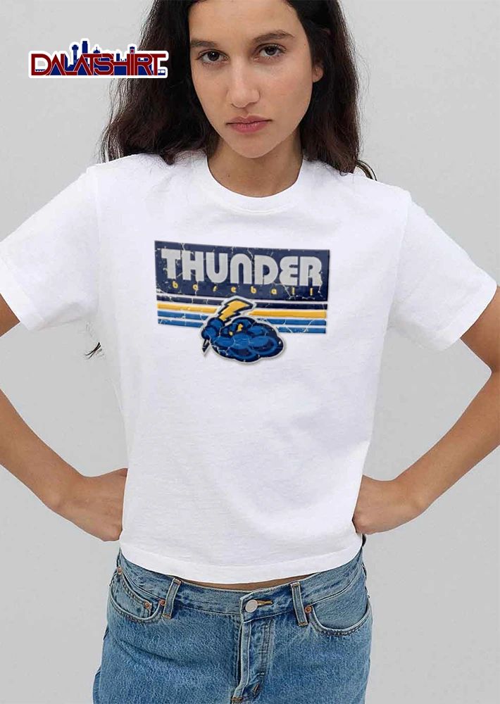 Jayhawks Terrance Little Thunder blue cloud mascot holding lightning shirt