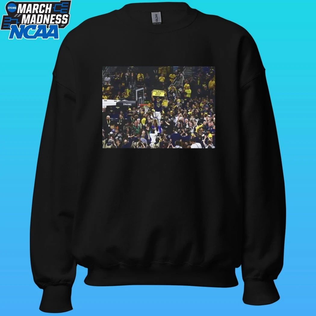 Michigan Basketball Shock The World Boys Go Blue Shirt