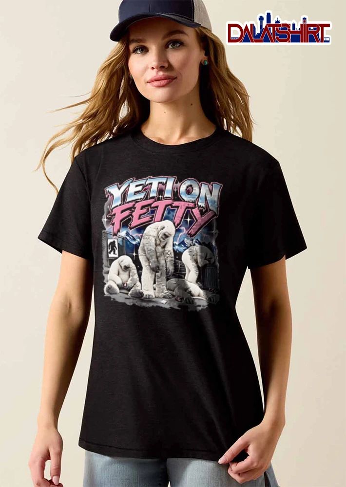 Yeti On Fetty four yetis depressed trash setting shirt