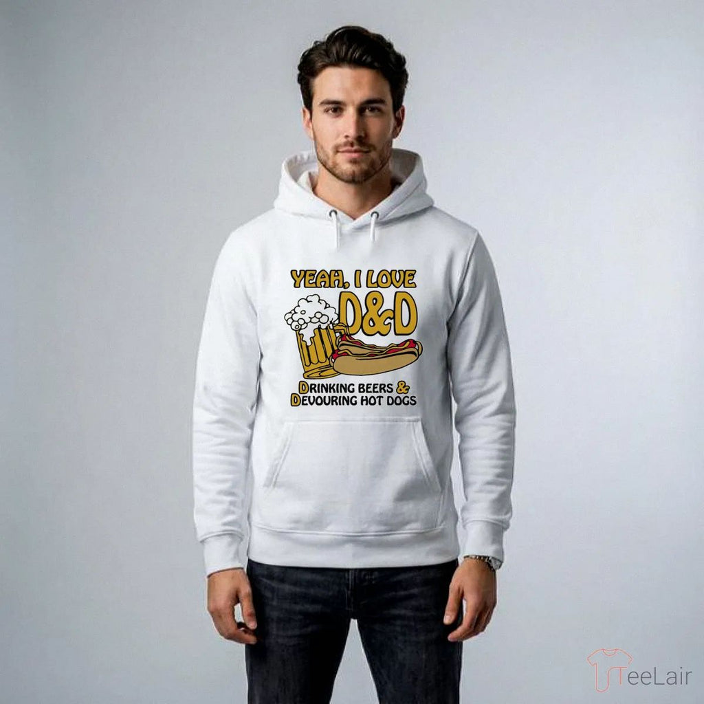 Yeah, I Love D&D, Drinking Beers & Devouring Hot Dogs Shirt