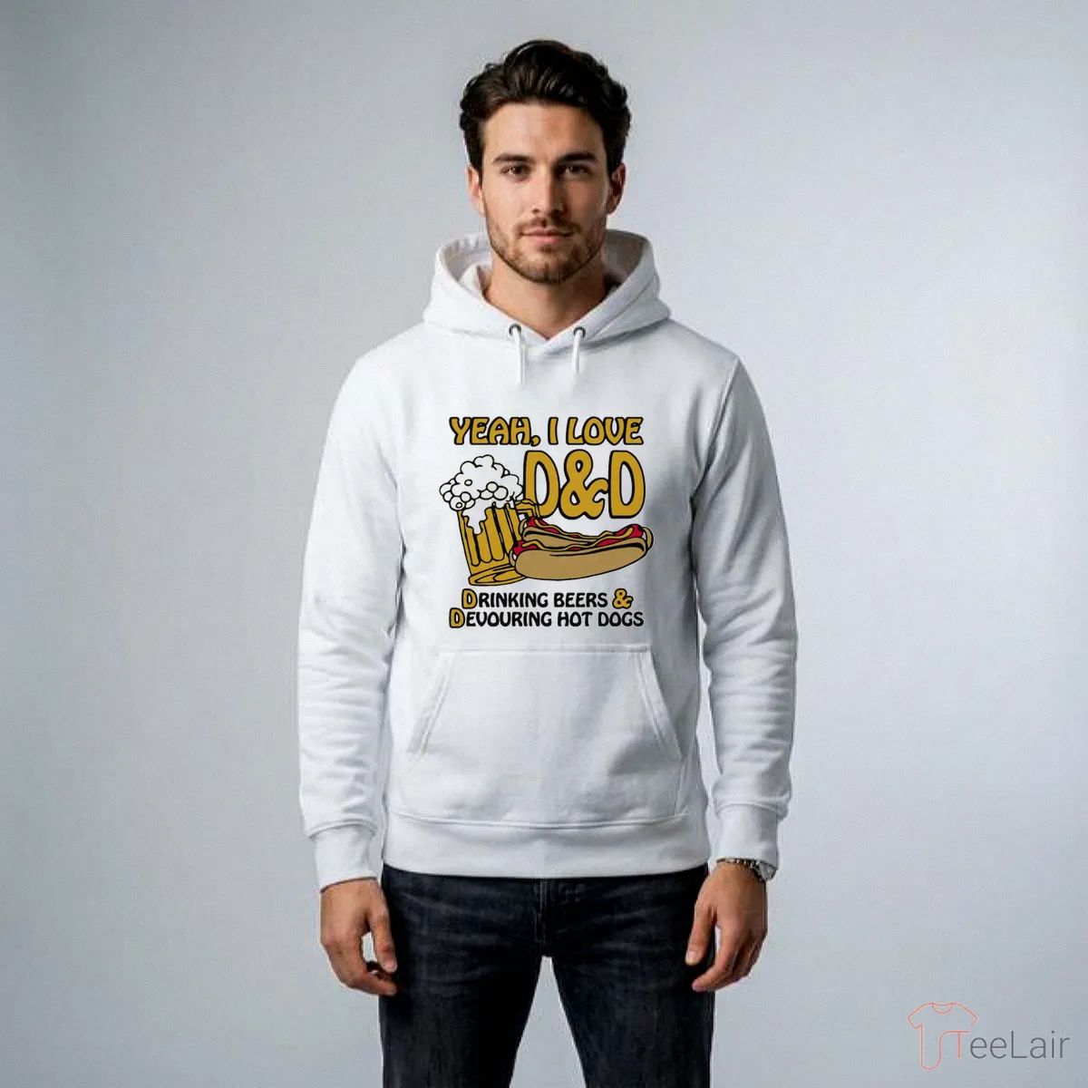 Yeah, I Love D&D, Drinking Beers & Devouring Hot Dogs Shirt