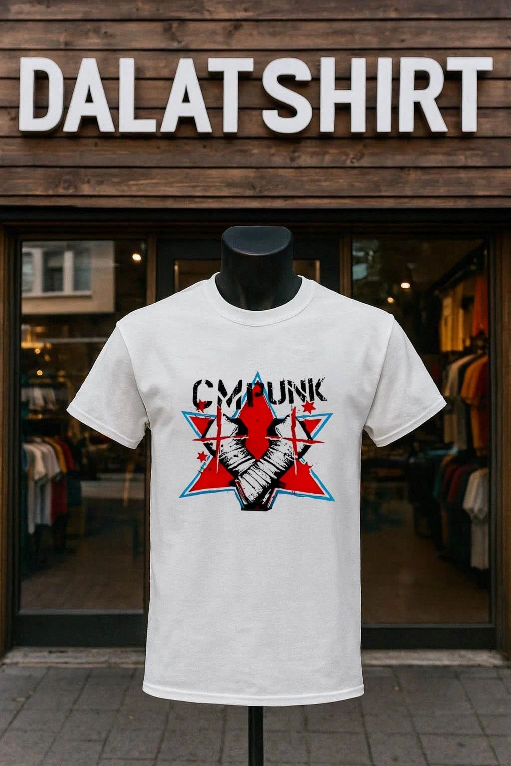 CM Punk Crossed Fists Star Logo Professional Wrestling shirt