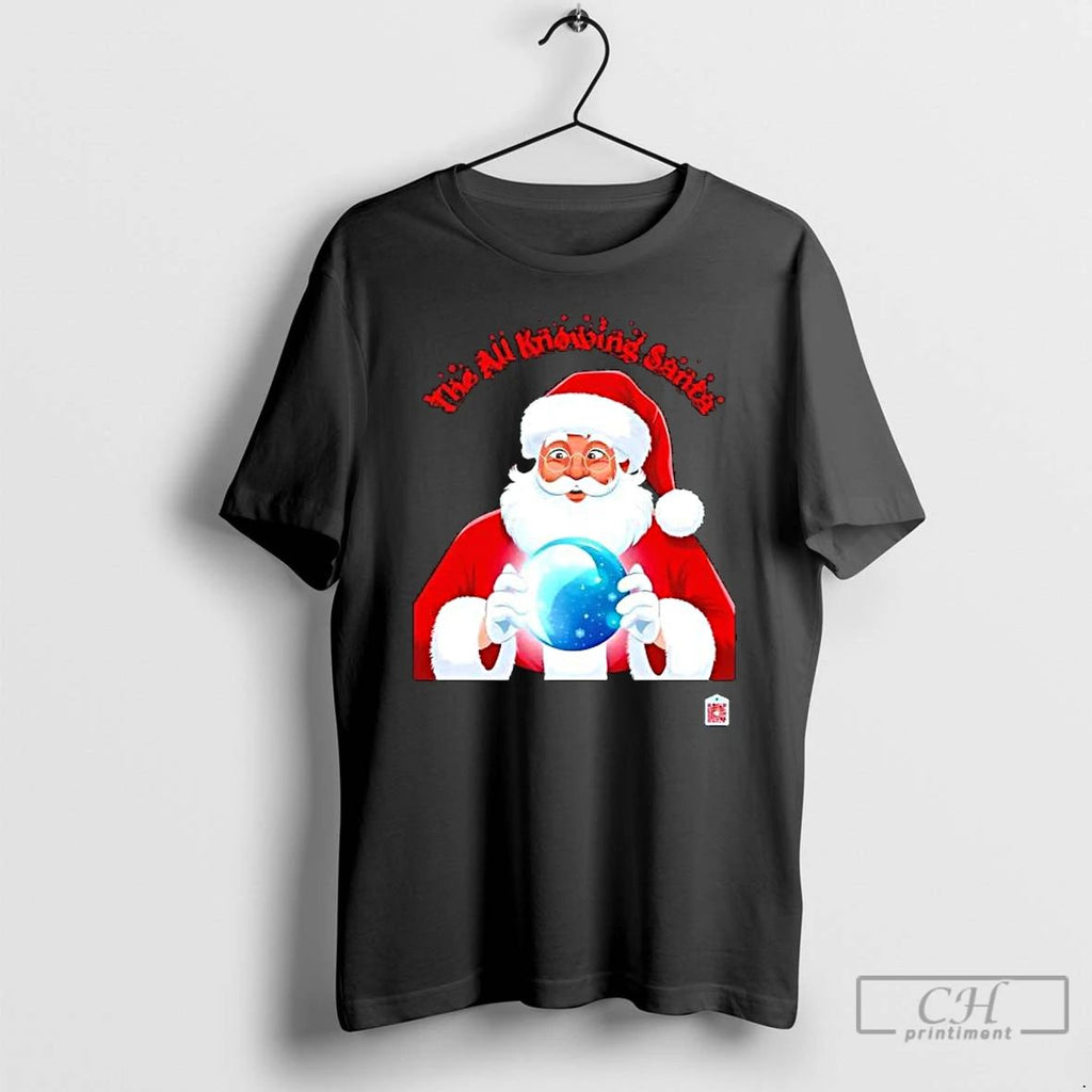 The All Knowing Santa Crystal Ball Magic Holiday T Shirts