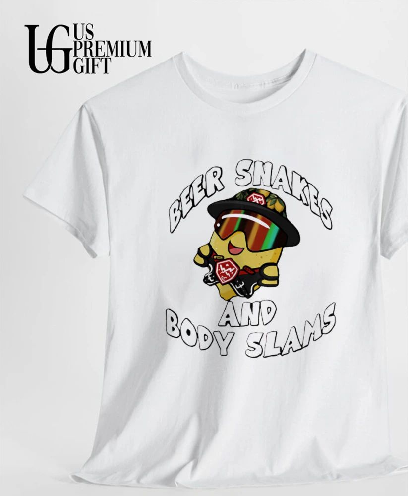 Beer Snakes and Body Slams Lemon Guy Wrestling T-shirt