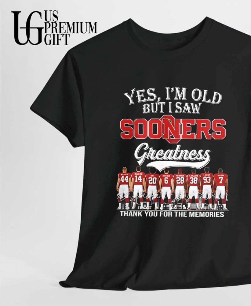 Yes I’m Old But I Saw Oklahoma Sooners Greatness Thank You for the Memories signature shirt